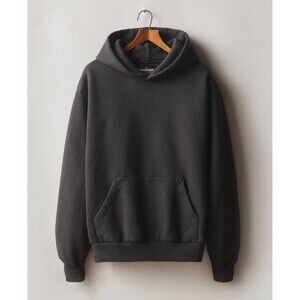 American Giant Vintage Pullover Unisex Large Washed Black Hoodie Heavyweight NWT